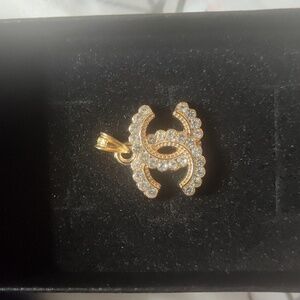 Chanel Authentic Stamped Gold CC Pendant 18 Karat Gold 16-in Necklace